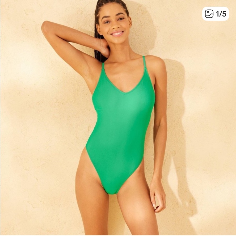 New Green One Piece Swimsuit